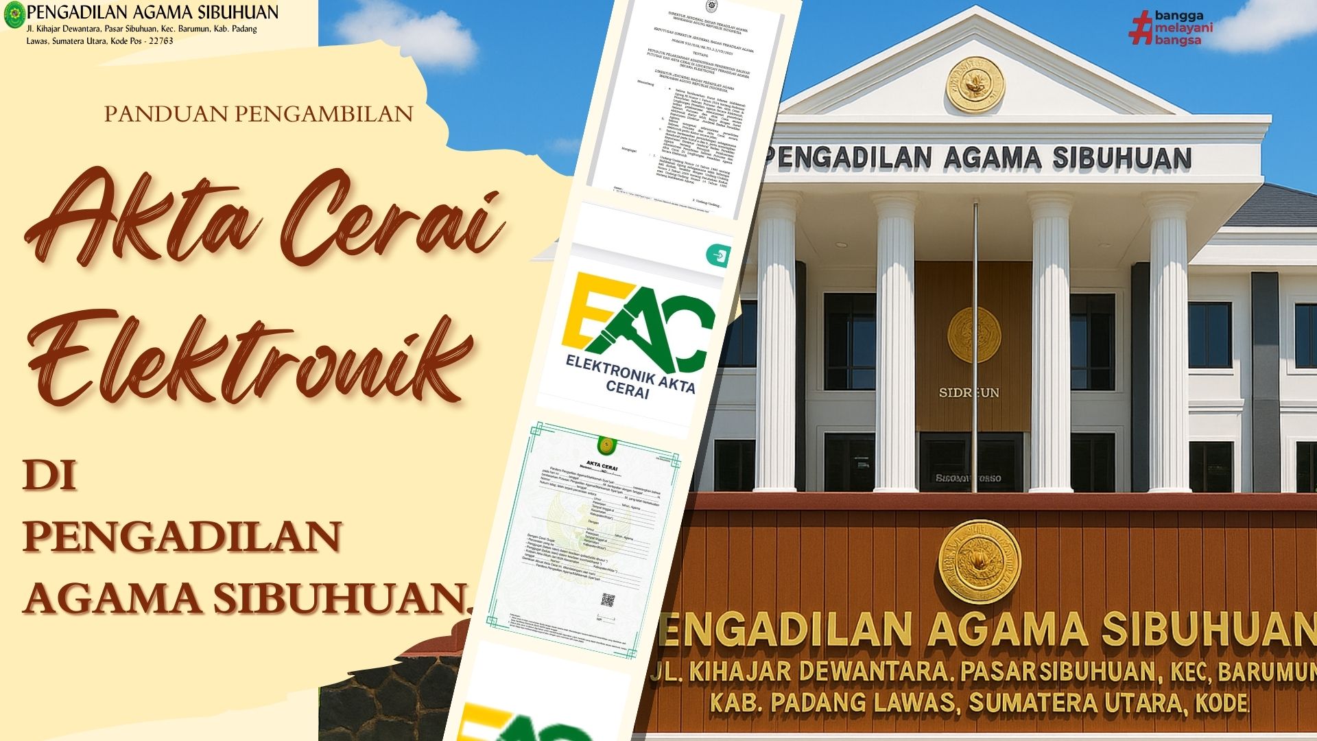 Layanan Informasi Panduan Pengambilan Akta Cerai Elektronik atau EAC di Pengadilan Agama Sibuhuan