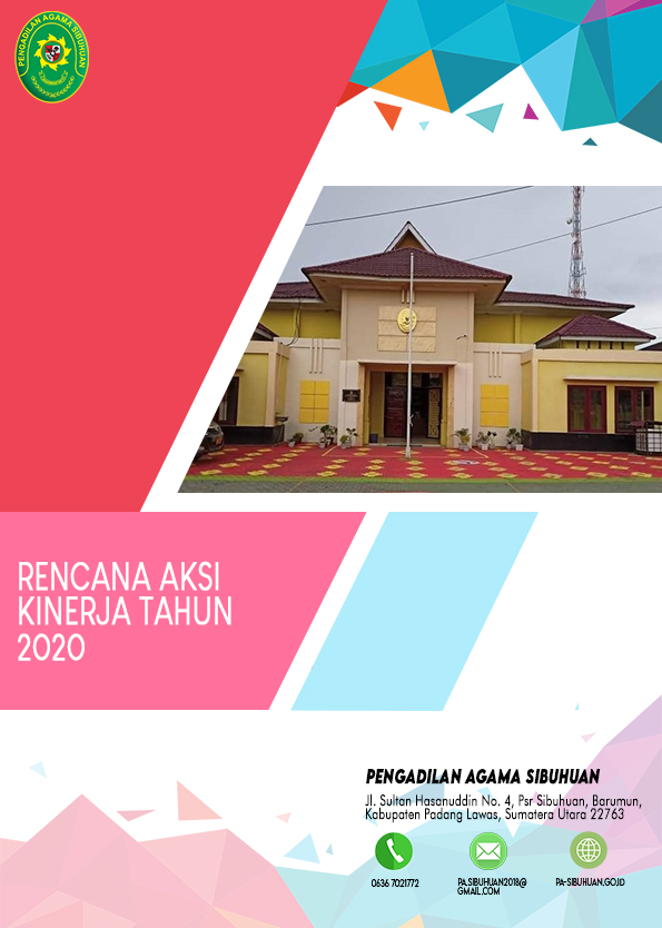 cover baru sakip Rencana Aksi Kinerja 2020